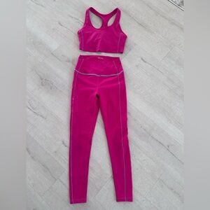Splits59 Pink Workout Set – M Leggings / S Sports Bra
